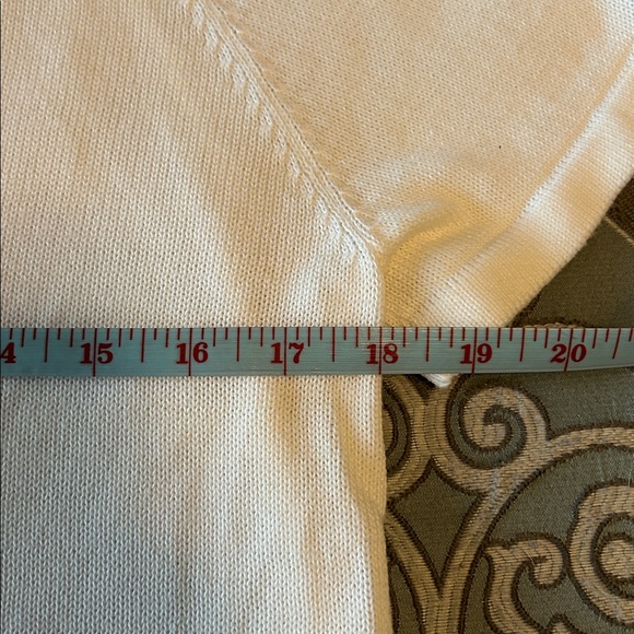 Nanette Lepore - White Cotton Cardigan with black beadwork. Size L - Picture 9 of 10